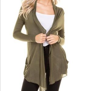 LOOSE POCKET DETAIL CARDIGAN